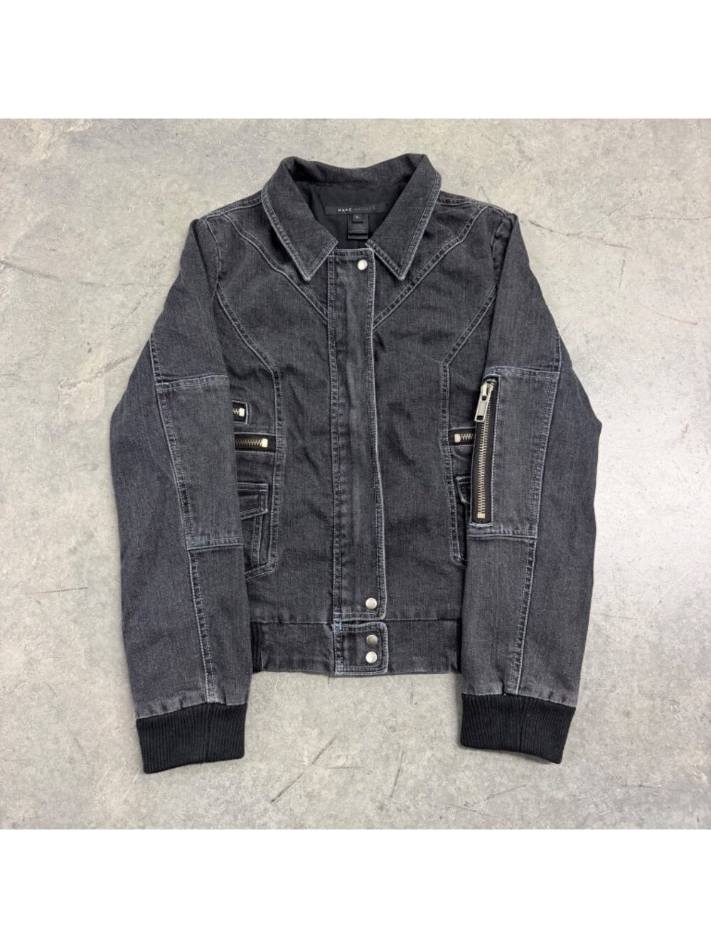 Marc Jacobs 2000s Utility Denim Bomber Jacket